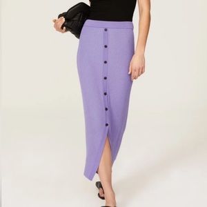 Naadam Merino Silk Pleated Pencil Skirt